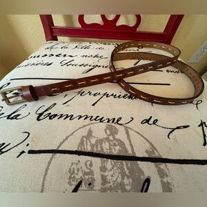 Megan Park Skinny Leather Belt Size Medium